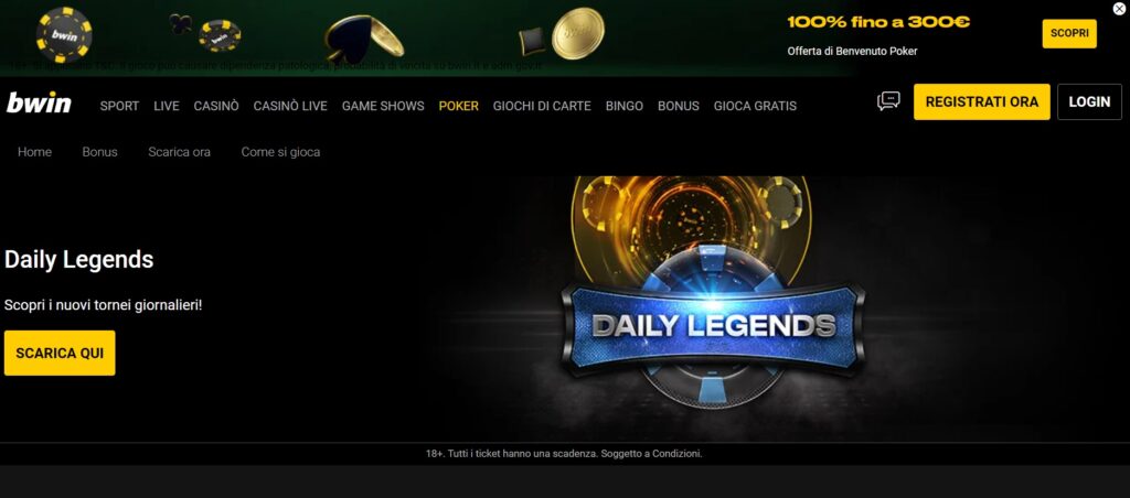 daily legends bwin