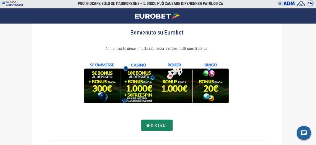 registrazione eurobet
