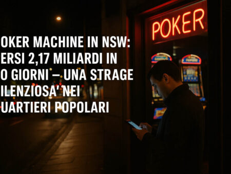 Poker Machine in NSW: Persi 2,17 Miliardi in 90 Giorni