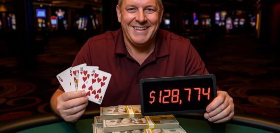 Giocatore di poker vince oltre 128.000 dollari a Las Vegas con una Scala Reale