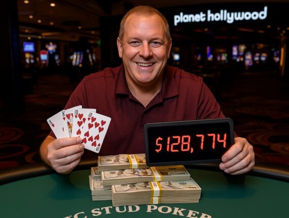 Giocatore di poker vince oltre 128.000 dollari a Las Vegas con una Scala Reale